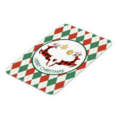 Magnet Flexible 2 cerfs de Noël saut de style rustique (Côté Gauche)