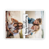 Magnet Flexible 2 Collage Photo Nom de famille MODIFIABLE COULEUR (Horizontal)