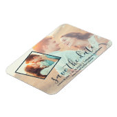 Magnet Flexible 2 photo avec lettres manuscrites Sauvons la date (Côté Gauche)