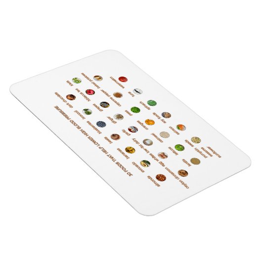 Magnet Flexible 30 Les aliments aident à réduire l'hypertension ar (Côté Droit)