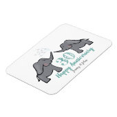 Magnet Flexible 30e anniversaire de la mariage perle éléphant (Côté Gauche)