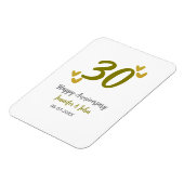 Magnet Flexible 30e anniversaire heureux couple de mariages gris d (Côté Gauche)