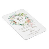 Magnet Flexible 30th Wedding Anniversary Save the Date Floral (Côté Droit)