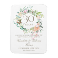 30th Wedding Anniversary Save the Date Floral