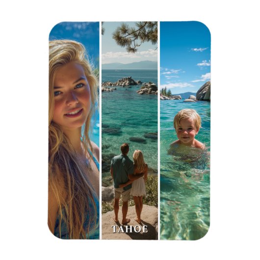 Magnet Flexible 3 Bandes Verticales Longues Photo Boho (Vertical)