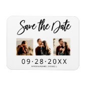 Magnet Flexible 3 Collage de photos Mariage Enregistrer la date  (Horizontal)
