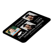 Magnet Flexible 3 Collage photo Félicitations Grad 2025 Noir (Côté Gauche)