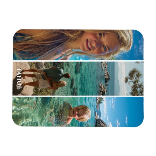 Magnet Flexible 3 Long Vertical Strip Boho Photo (Horizontal)
