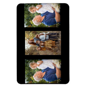 Magnet Flexible 3 Photo Family Collage personnalisé