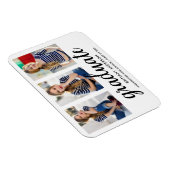 Magnet Flexible 3 Photo Moderne Faire-part de Graduation WB (Côté Droit)