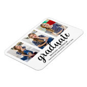Magnet Flexible 3 Photo Moderne Faire-part de Graduation WB (Côté Gauche)