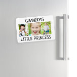 Magnet Flexible 3 Photo Petit-Enfant Princesse de grand-père<br><div class="desc">Aimant frigo 3 photo pour grand-père. Ajoutez 3 photos préférées de la petite princesse de grand-père. Le texte est entièrement personnalisable,  alors faites-le vous-même.</div>
