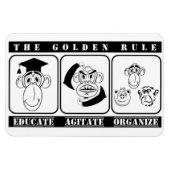 Magnet Flexible 3 singes éduquer agiter organiser (Horizontal)