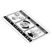 Magnet Flexible 3 singes éduquer agiter organiser (Côté Droit)