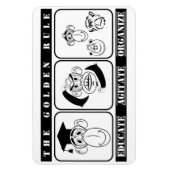 Magnet Flexible 3 singes éduquer agiter organiser (Vertical)