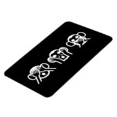 Magnet Flexible 3 Singes Sages Emoji (Côté Gauche)