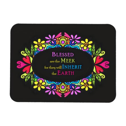 Magnet Flexible 3ème Béatitude - Bénis sont les Meek (Horizontal)