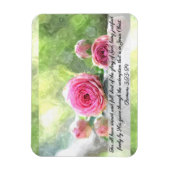Magnet Flexible 3h23 de Romains de roses d'aquarelle et 24 aimants (Vertical)
