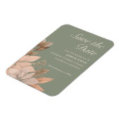 Magnet Flexible 3X4 Sage vert et floral Enregistrer l'aimant de da (Côté Gauche)