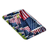 Magnet Flexible 400 drapeaux flottant fièrement dans un champ (Côté Droit)