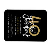 Magnet Flexible 40 et fabuleuse invitation à la fête d'anniversair (Horizontal)