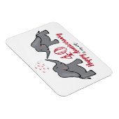 Magnet Flexible 40e anniversaire de mariage de rubis femme éléphan (Côté Droit)