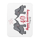 Magnet Flexible 40e anniversaire de mariage de rubis femme éléphan (Vertical)