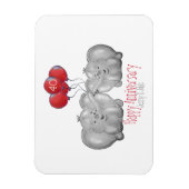 Magnet Flexible 40e anniversaire de rubis mariage cadeau d'éléphan (Vertical)