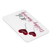 Magnet Flexible 40e anniversaire du mariage de Ruby Ballons de coe (Côté Droit)