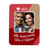 Magnet Flexible 40e anniversaire du Mariage de Ruby photo Keepsaké (Vertical)