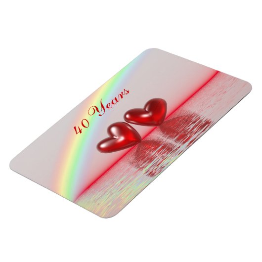 Magnet Flexible 40e Anniversary Ruby Hearts (Côté Gauche)