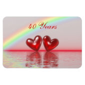 Magnet Flexible 40e Anniversary Ruby Hearts (Horizontal)