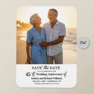 Magnet Flexible 45e Anniversaire de Mariage Enregistrer la Date Ph