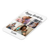 Magnet Flexible 4 Collage de photos Script personnalisé Anniversai (Côté Gauche)