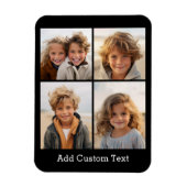Magnet Flexible 4 Collage de photos - vous pouvez changer la coule (Vertical)