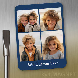 Magnet Flexible 4 Collage de photos - vous pouvez changer la coule