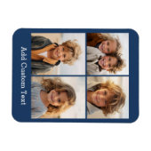 Magnet Flexible 4 Collage de photos - vous pouvez changer la coule (Horizontal)