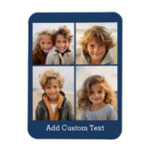 Magnet Flexible 4 Collage de photos - vous pouvez changer la coule (Vertical)