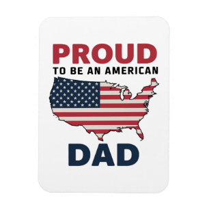 Magnet Flexible 4 juillet Fête des pères patriotique
