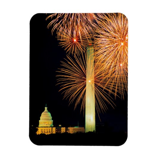 Magnet Flexible 4 juillet, Firework Display, Skyline (Vertical)