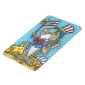 MAGNET FLEXIBLE 4 JUILLET POISSON PATRIOTIQUE ET ETOILE DE MER AIM (Côté Gauche)