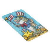 MAGNET FLEXIBLE 4 JUILLET POISSON PATRIOTIQUE ET ETOILE DE MER AIM (Côté Droit)