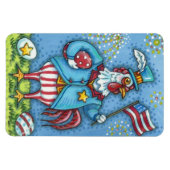 Magnet Flexible 4 juillet ROOSTER, FUNNY PATRIOTIC POULET (Horizontal)