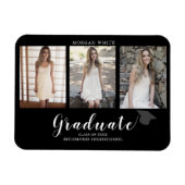 Magnet Flexible 4 photo Collage Simple Moderne Graduation (Horizontal)