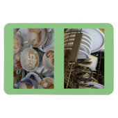 Magnet Flexible 4" x 6" Plats propres/salés Pas de texte Lave-vais (Horizontal)