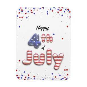 Magnet Flexible 4th of July Foil Balloons Stars Stripes