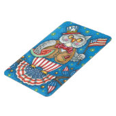 MAGNET FLEXIBLE 4TH OF JULY PATRIOTIC OWL AIMANT LARGE (Côté Gauche)