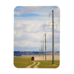 Magnet Flexible 4X4 Véhicules On Dirt Road, Gobi Desert