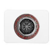Magnet Flexible [500] Vegvisir - Viking Silver Magic Runic Compass (Horizontal)