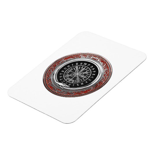 Magnet Flexible [500] Vegvisir - Viking Silver Magic Runic Compass (Côté Gauche)